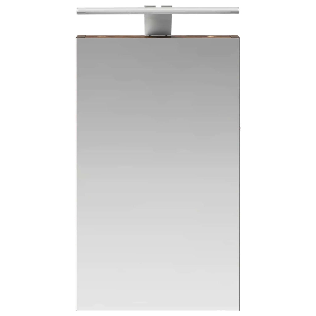 Mobiletto per specchio da bagno Rovere fumé 30 x 10,5 x 50 cm