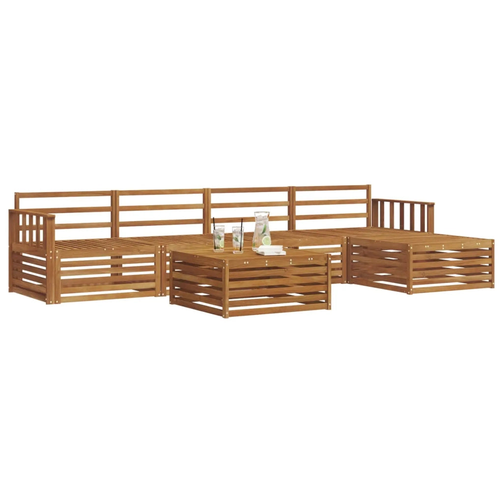 Set di divani da esterno 6 pcs Naturale