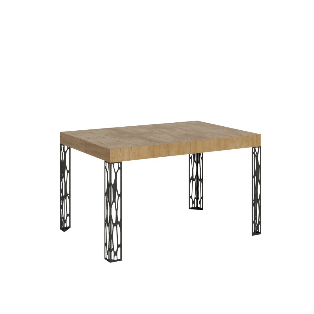 Tavolo Allungabile 140-244x90x77 cm Ghibli Quercia Natura Telaio Antracite