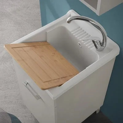 Asse di lavaggio per lavatoio in resina da 45 cm in legno di bambù