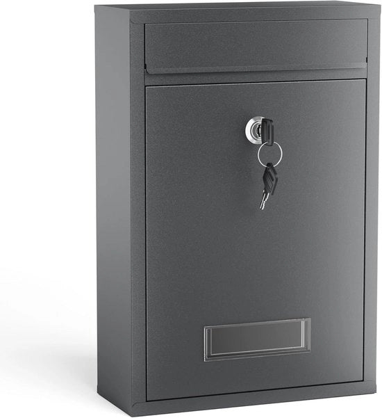 Cassa postale moderna con fondo in alluminio e grande apertura di carico