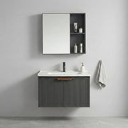 Set Di Mobili Da Bagno Con Lavabo Mario 60cm Grey