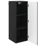 Armadietto a Muro | Mobiletto a muro Nero 33 x 34,5 x 90 cm Legno ingegnerizzato