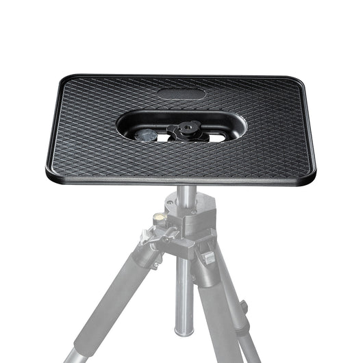 Walimex Pro Laptop Stand 140 cm - stabile e comodo supporto per proiettore e notebook con piastra per laptop + proiettore, regolabile in altezza, altezza massima 140 cm, in alluminio, con borsa