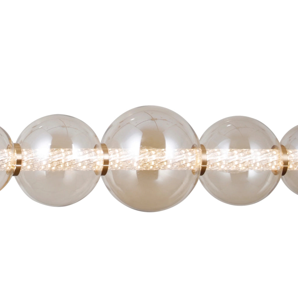 Sospensione LED Butero Italux ambra ottone 18W 3000K
