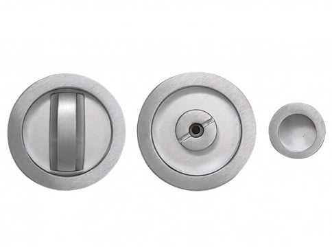 MANIGLIA AD INCASSO PER PORTE SCORREVOLI TONDA Ø 40 mm - Cromo opaco