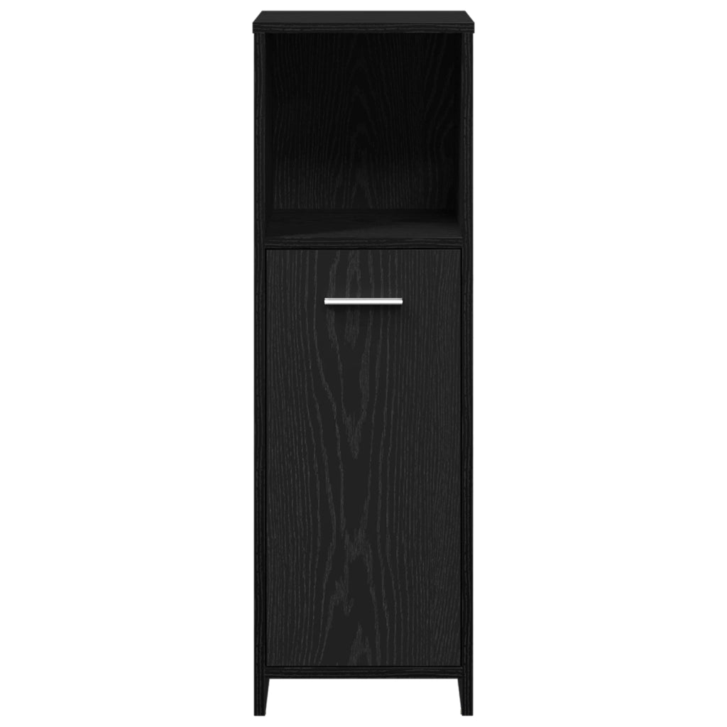 Set di Mobili da Bagno in Rovere Nero in Legno Ingegnerizzato