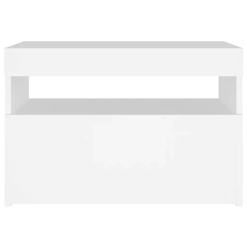 Mobile Porta TV con Luci LED Bianco 60x35x40 cm 804409
