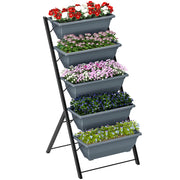 Giardino verticale 5 livelli ¨C zephmum ¨C acciaio grigio 88x40x80