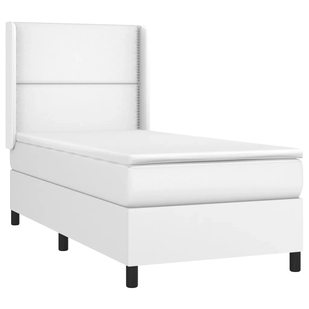 Giroletto a Molle con Materasso Bianco 90x200 cm in Similpelle 3132418
