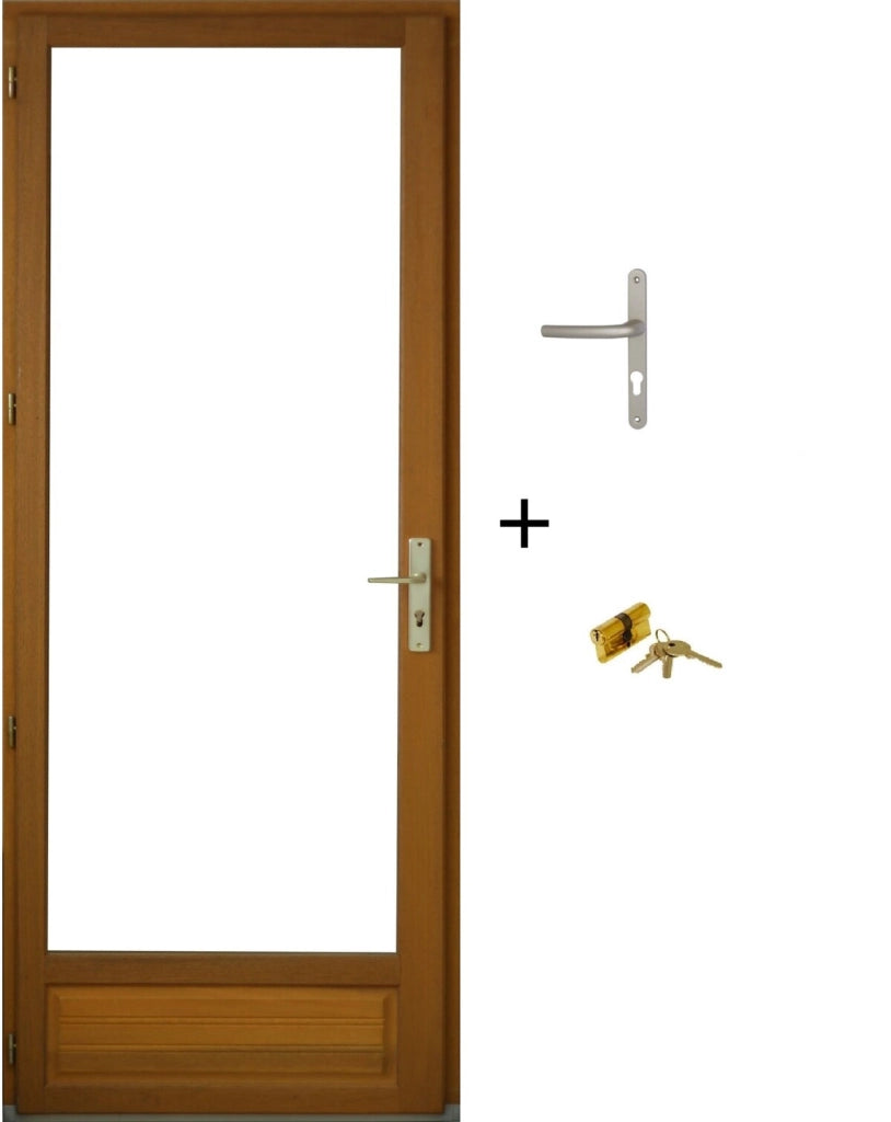 Finestra in legno a 1 anta Altezza 215 X Larghezza 80 Estrazione a sinistra (dimensioni della tabella)+ maniglia e barilotto senza maniglia