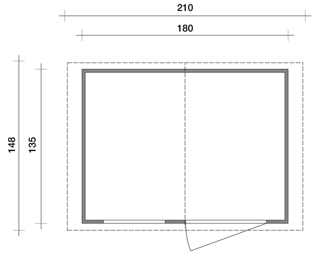 Casette Box da Giardino in Legno Porta Utensili 180x135x220 cm con Porta e Finestra Ecla Bianca