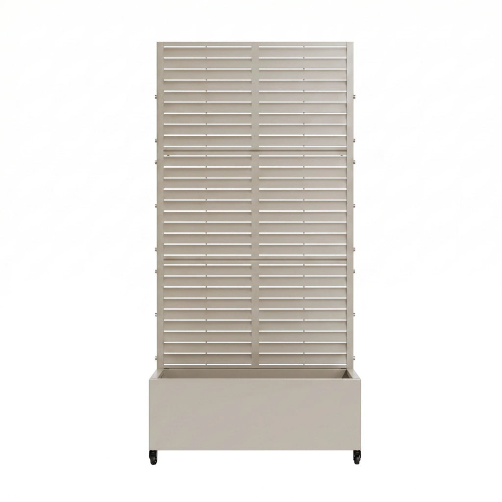 Fioriera con Spalliera Nodepp in Acciaio 190 x 82 x 38 cm - Beige casa.pro