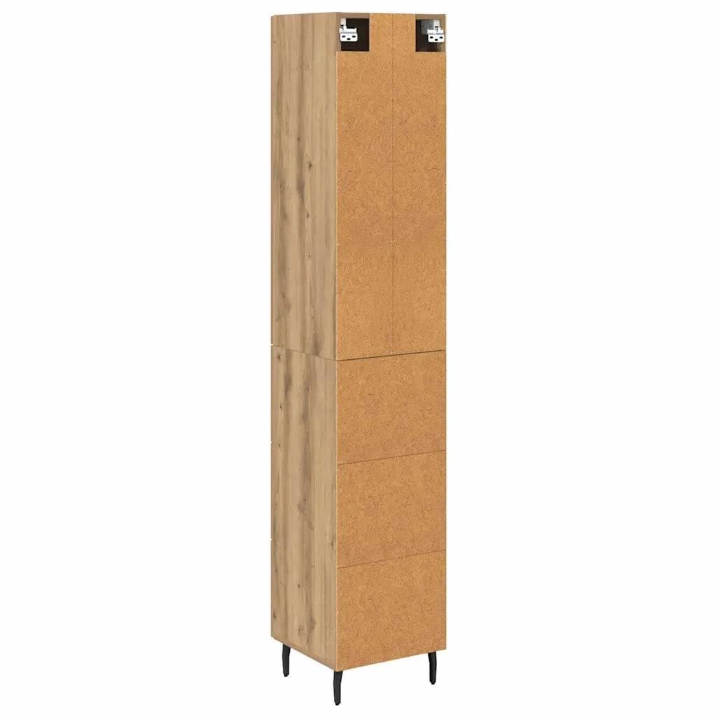 Credenza | Madia | Buffet da pranzo | Armadio da pranzo con cassetto Rovere artigianale 34,5 x 34 x 180 cm