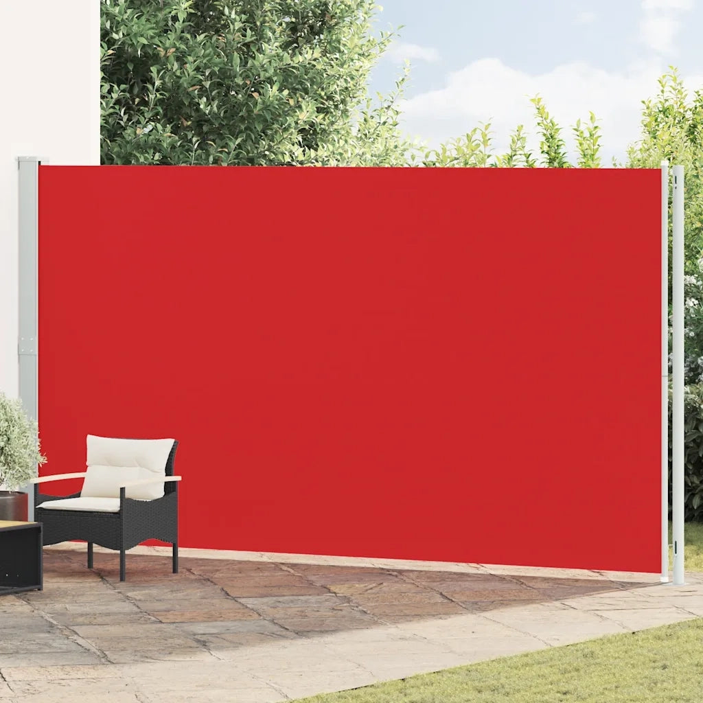 Tenda Laterale Retrattile per Patio 220x600 cm Rossa 317979
