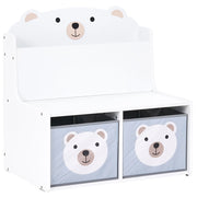Panca contenitore in MDF, scaffale per la stanza dei giochi, tema animali, camera dei bambini, stile scandinavo