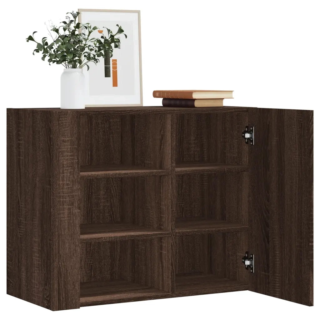 Armadietto a Muro Rovere Marrone 75x35x60 cm in Truciolato 848429