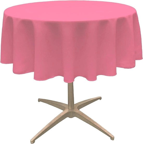 Set da tavolo da festa in PEVA ronde acqua-resistente 4 pezzi - rosa