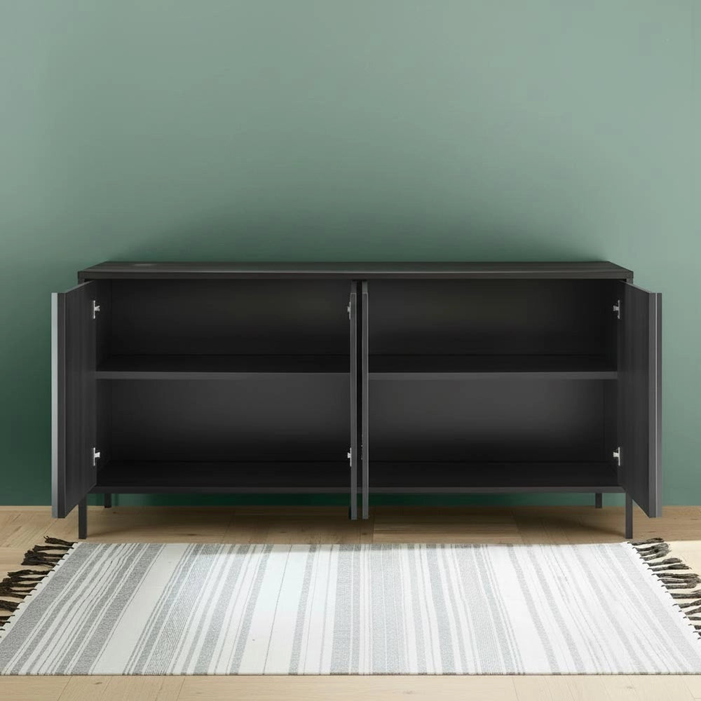 Madia Giugi 4 ante nero frassinato 206x40x86