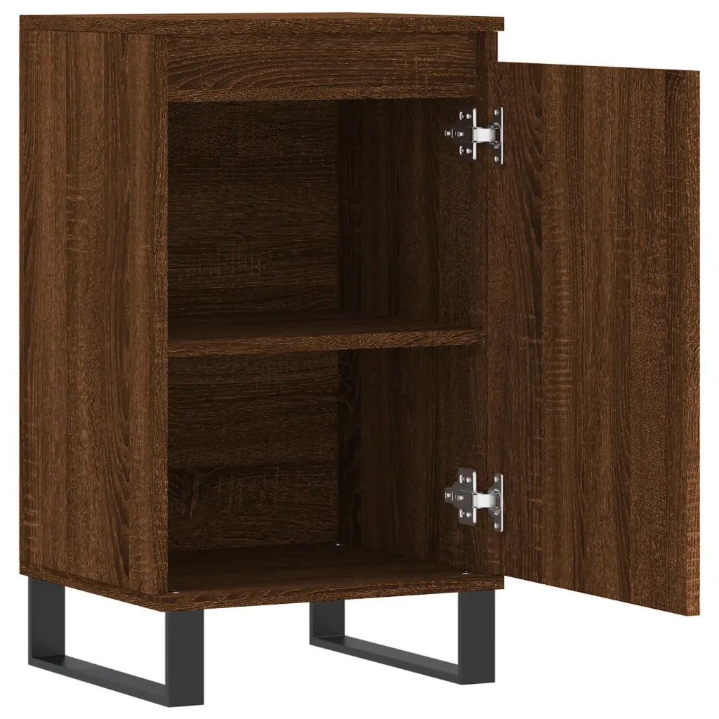 Credenze 2 pz Rovere Marrone 40x35x70 cm in Legno Multistrato 831083