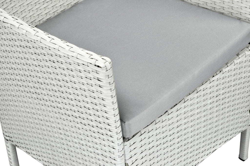 Salotto da giardino in rattan, set di divani da esterno in polyrattan bianco - Erica - RT-E08ZB