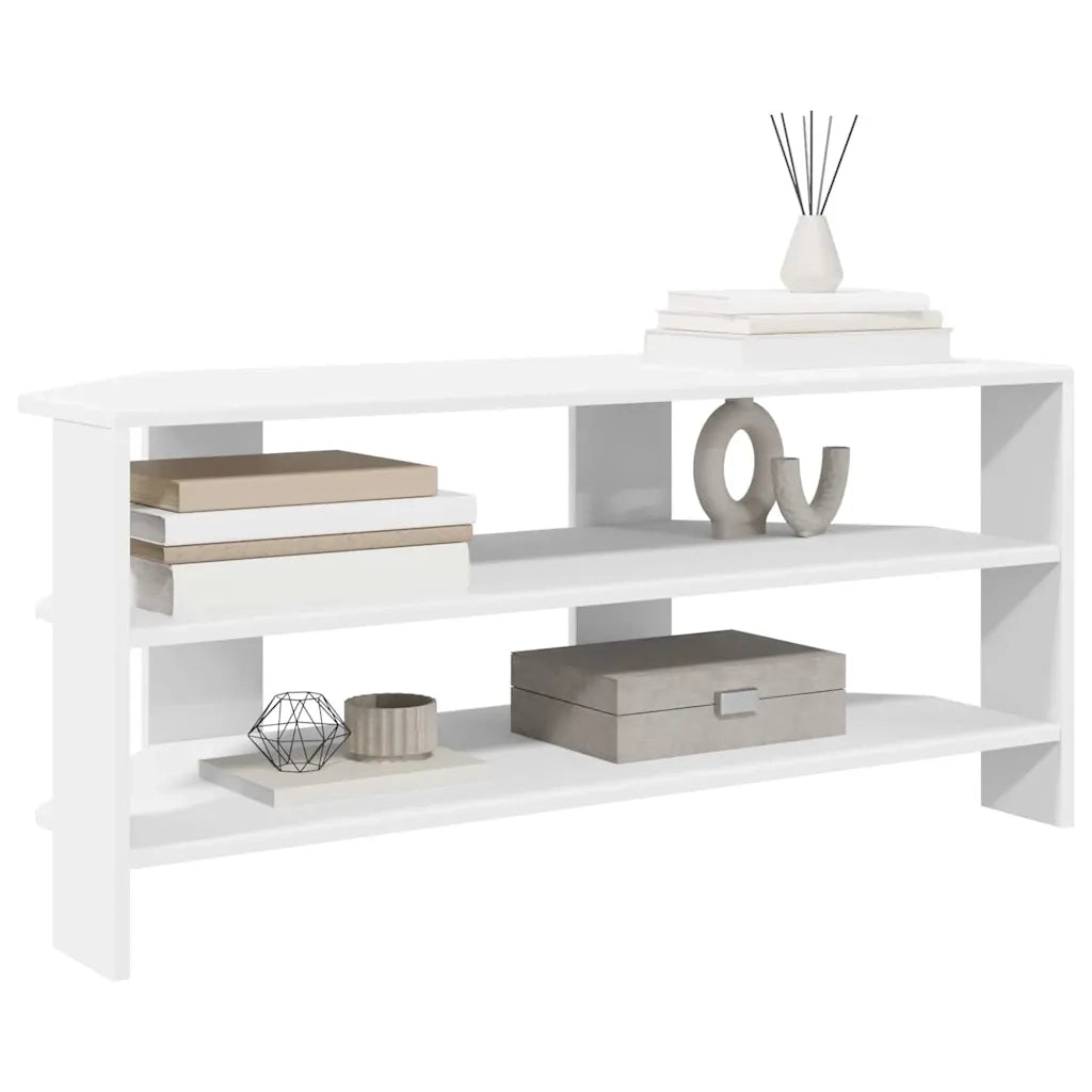 MobileTVAngolare Bianco 102x40,5x45cm Legno multistrato 889765