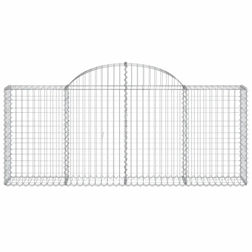 Cesti Gabbioni ad Arco 20 pz 200x30x80/100 cm Ferro Zincato 3146104