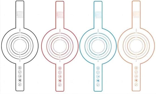 Matte di silicone per la cottura del pane - Strato di protezione antiscorrosione riutilizzabile con maniglie lunghe - Set di 4 piatti rotondi per la cottura del pane