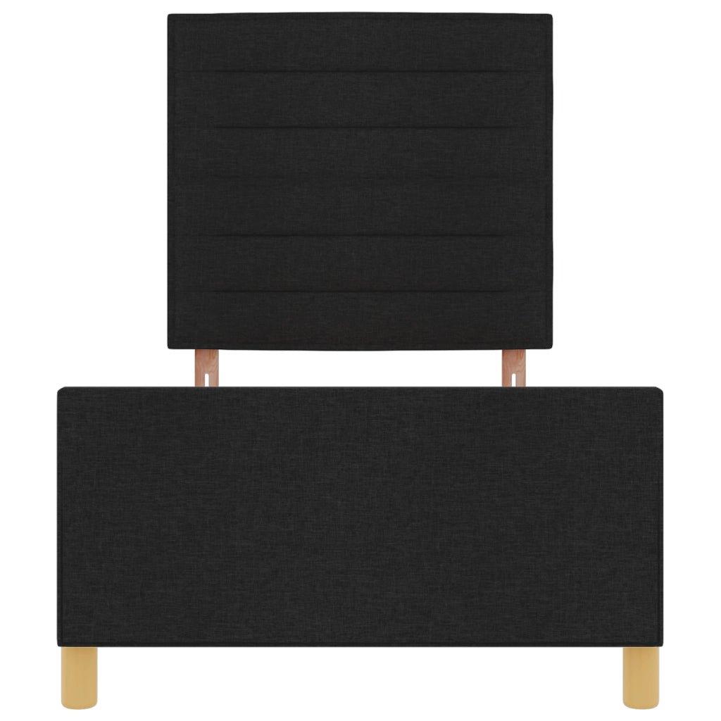 letto  Nero 90x200 cm Tessuto
