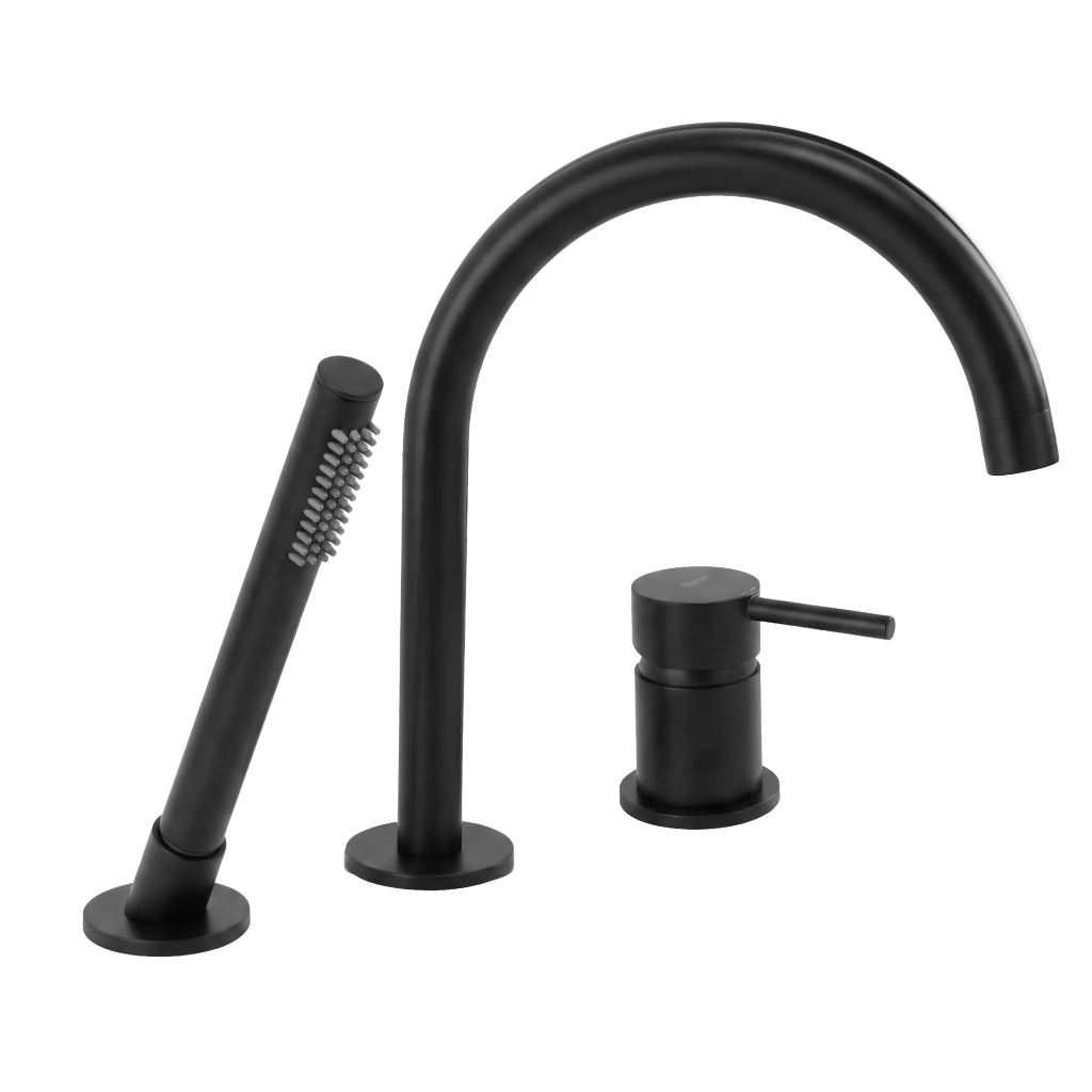 Rubinetto Per Vasca A 3 Fori Rea Lungo Black