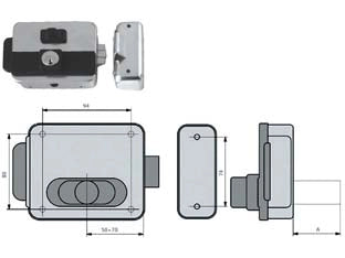 ELETTROSERR. CANCELLI  REVERSIB. FORO VARIABILE C/PULSAN.MULTIPLA 5015  mm.5070 (NF5015/1Z)    CORNI