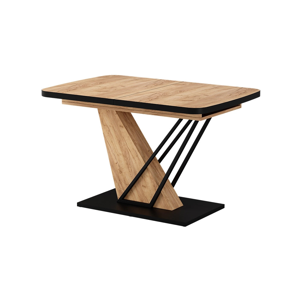 Vicco tavolo da pranzo allungabile Nero/quercia 120 x 80 cm estensibile