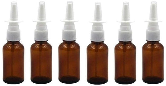 Spray per Giorno 30ml - 6 Pezzi - Amber - Bottiglie Leggere e Portatili - Flacone a Spinta - Clip di Sicurezza - Amichevole con l'ambiente - Flacone a Spinta