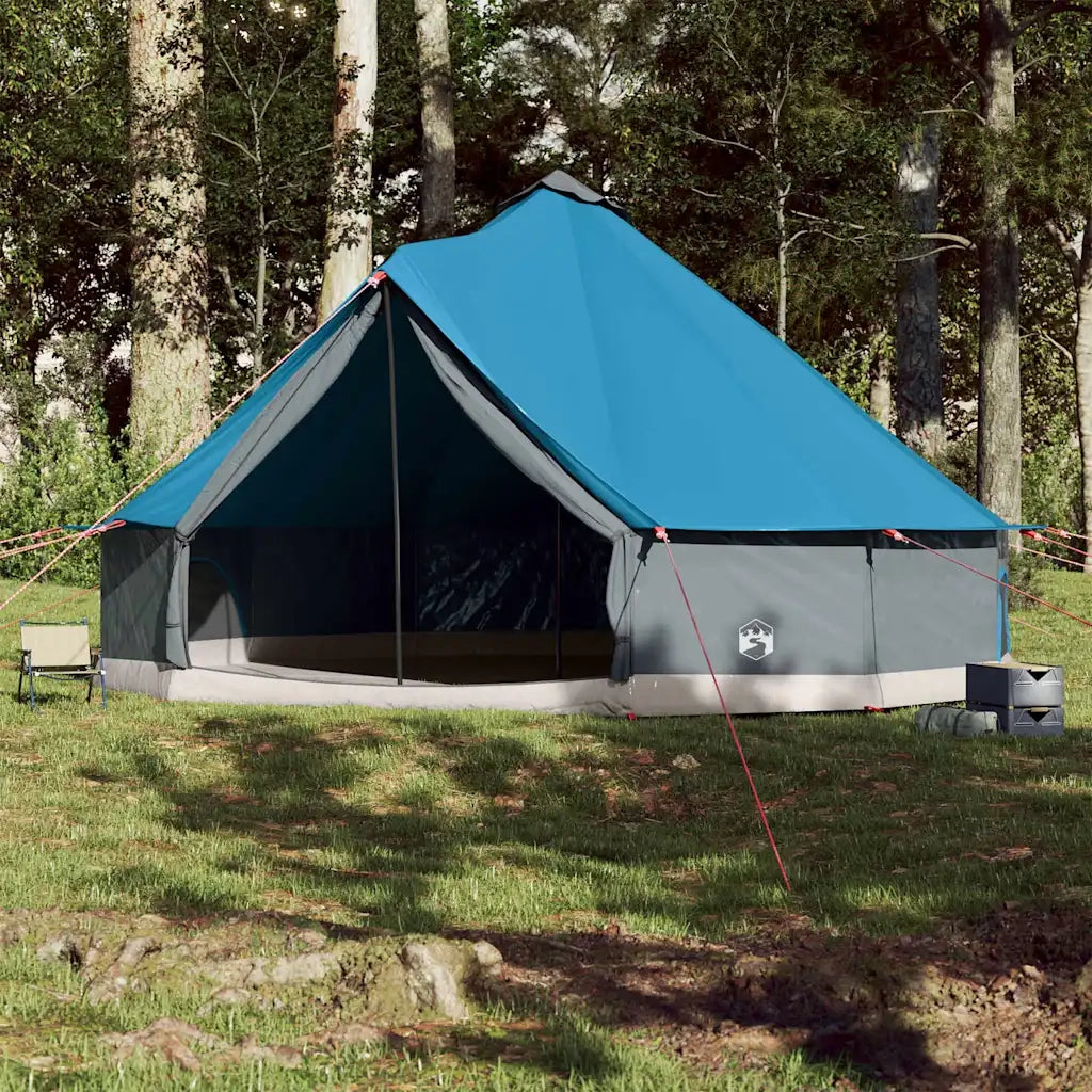 Tenda Familiare Tipi per 12 Persone-Tenda da campeggio Blu Impermeabile