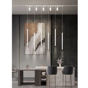 Trade Shop - Lampada Led A Sospensione 3w Cilindro Per Binario Track Monofase Proiettore Lp-79 - Bianco