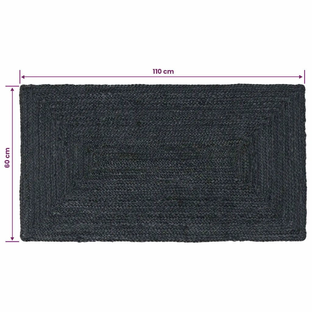Tappeti per area Rettangolare Grigio Scuro 60 x 110 cm Juta 42010424