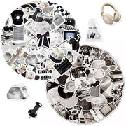 Etichette Decorative Retro Design - 121 Etichette - Etichette Idrorepellenti - PVC Autoadesivi - Etichette Piccole - Etichette Riciclabili Senza Residui