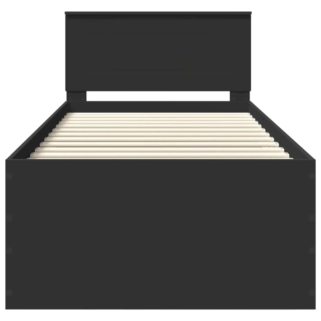 Struttura del letto Nero 90 x 190 cm Legno multistrato