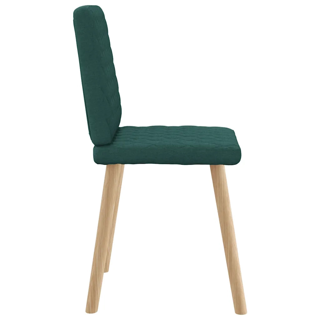 Sedie da Pranzo 4 pz in Tessuto Verde Scuro 3315226
