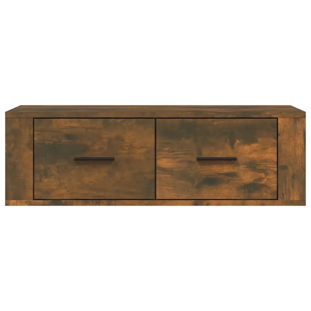 Mobile TV Pensile Rovere Fumo 80x36x25 cm in Legno Multistrato 816837