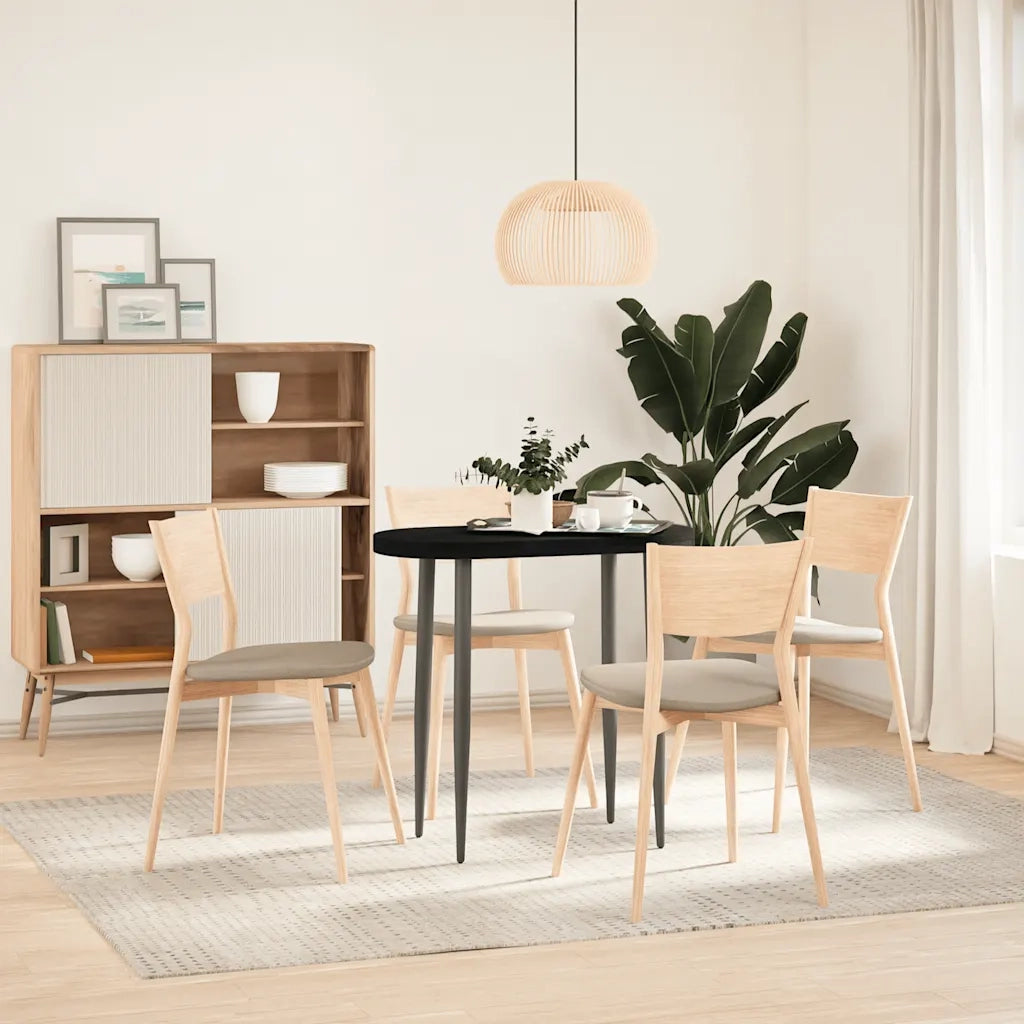 Piano Tavolo Marrone Scuro 80x40x4 cm in Rovere Massello Ovale