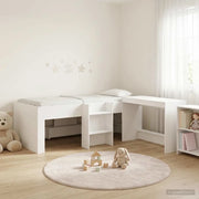 Struttura del Letto con Scrivania Bianco 90 x 200 cm
