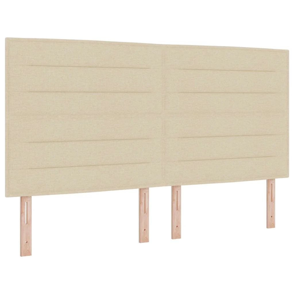 Letto a molle con materasso Crema 180 x 200 cm Tessuto 3339565