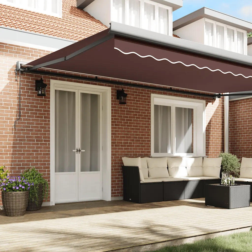 Tenda da Sole Retrattile Automatica Marrone 500x300 cm