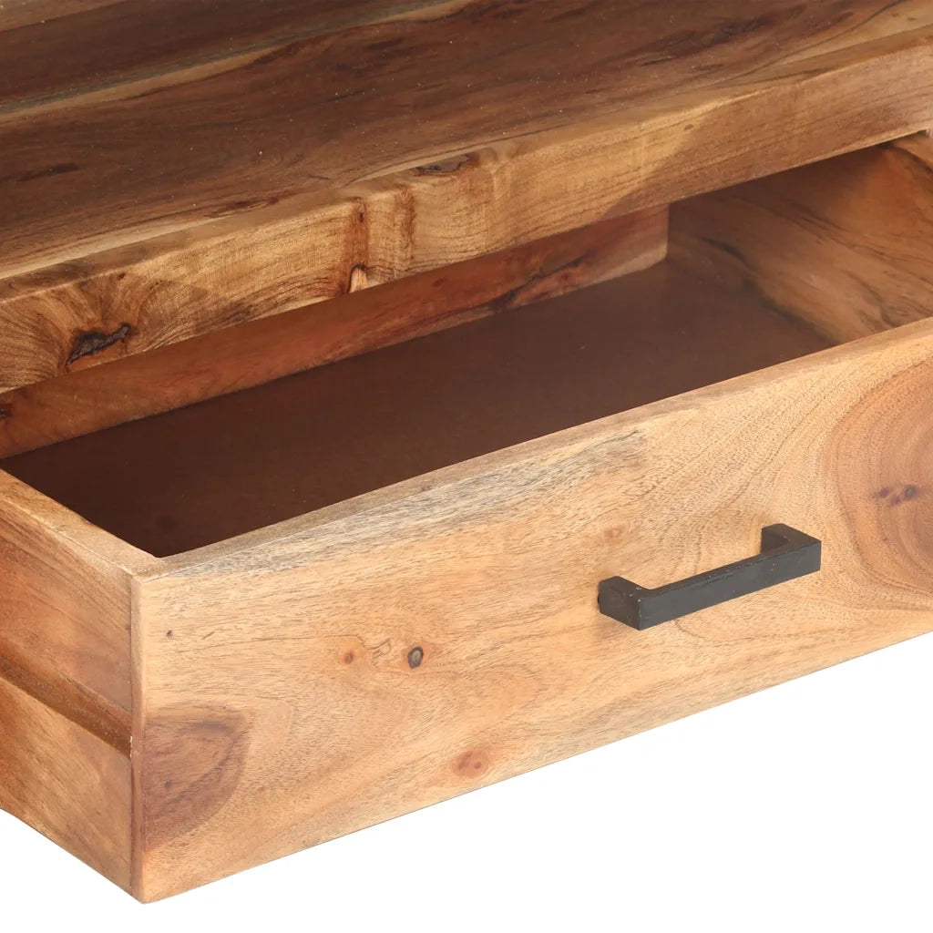 Mobile Porta TV 120x35x45 cm Legno Massello con Finitura Ambra 321551