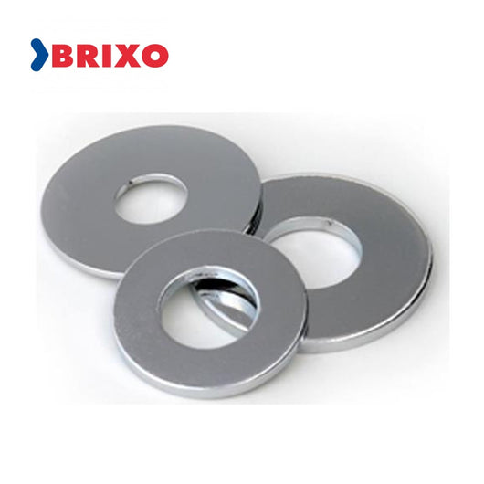 Rondelle piana zincata bianca brixo confezione da 15 pezzi dimensioni 4,3 x 9 millimetri