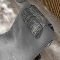 Set di 2 lettini prendisole pieghevoli con schienale regolabile in 4 posizioni, poggiatesta e materasso spesso, Grigio