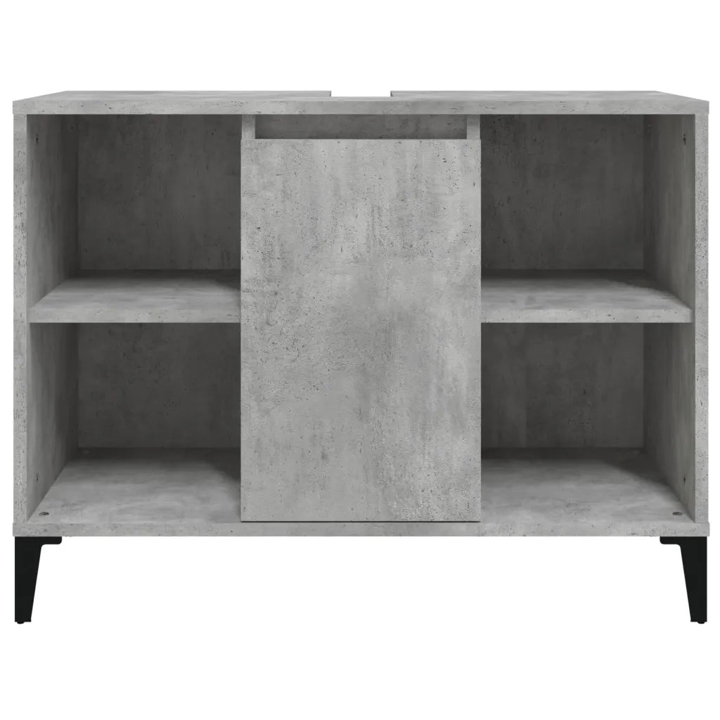 Mobile Lavabo-Armadietto da bagno Grigio Cemento 80x33x60 cm in Legno Multistrato 715624