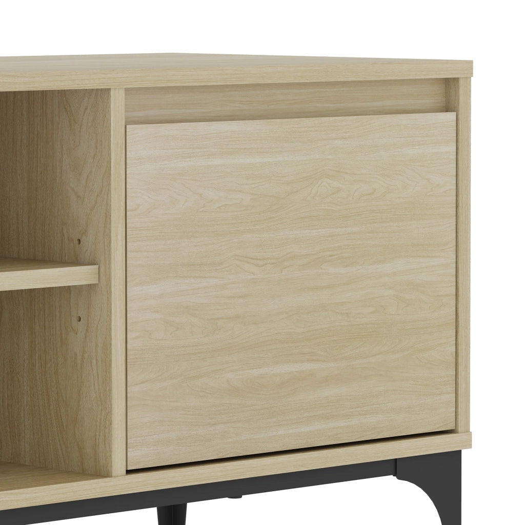 Mobile porta TV mobile porta TV per soggiorno mensola 140 x 40 x 50 cm effetto rovere chiaro 03_0010065