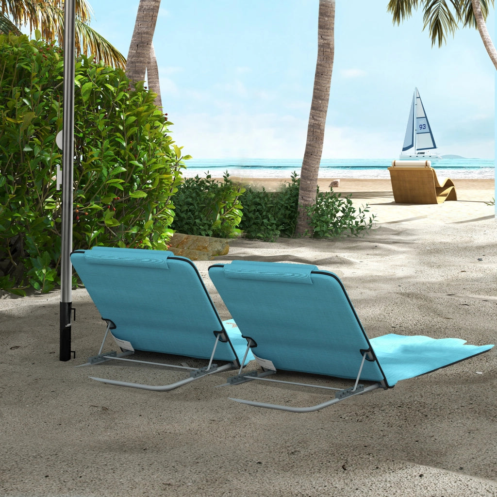 Divano 2 posti reclinabile ¨C zephmum ¨C 134x48x33-43 cm blu